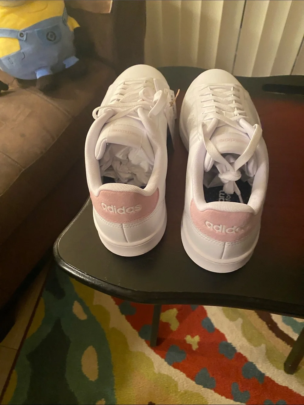 adidas White Low-Top Leather Sneakers